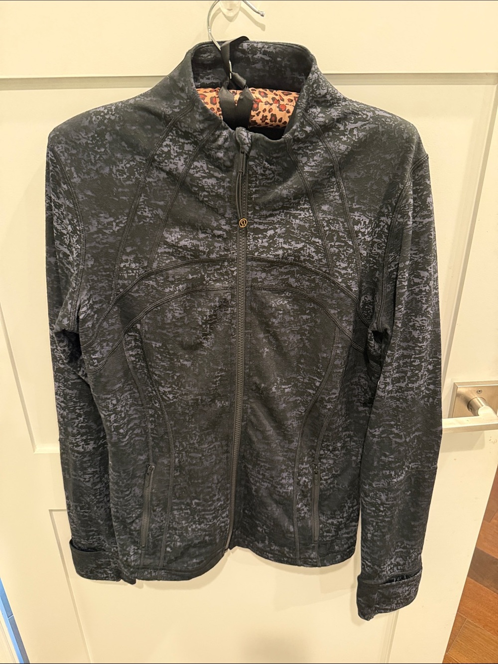 lululemon athletica Women's Charcoal Black Textured Full-Zip Bomber Jacket